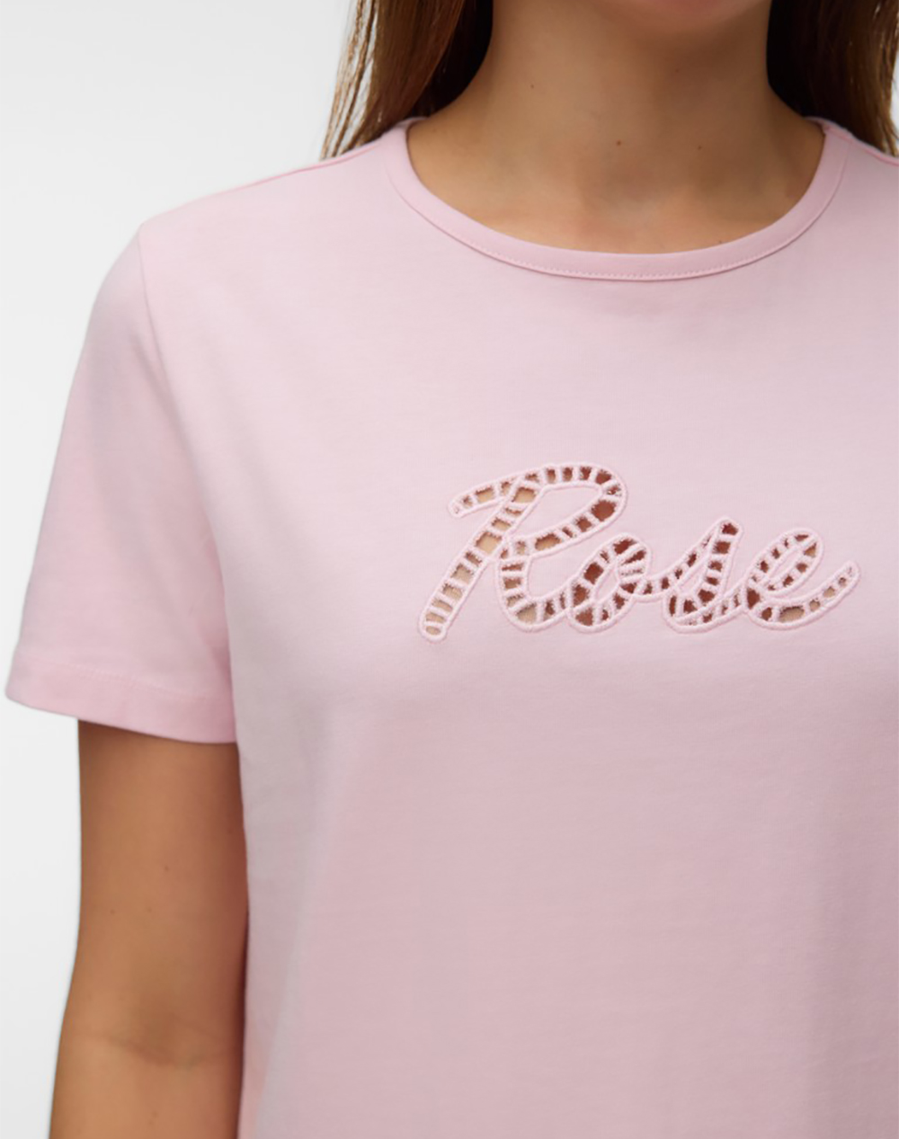 Vero Moda Vmmiranda Sif Ss Top Box Jrs 10344827-Pink Pink Γυναικεία ρούχα μπλούζες Τ-Shirt Politikos Shop Πολιτικός