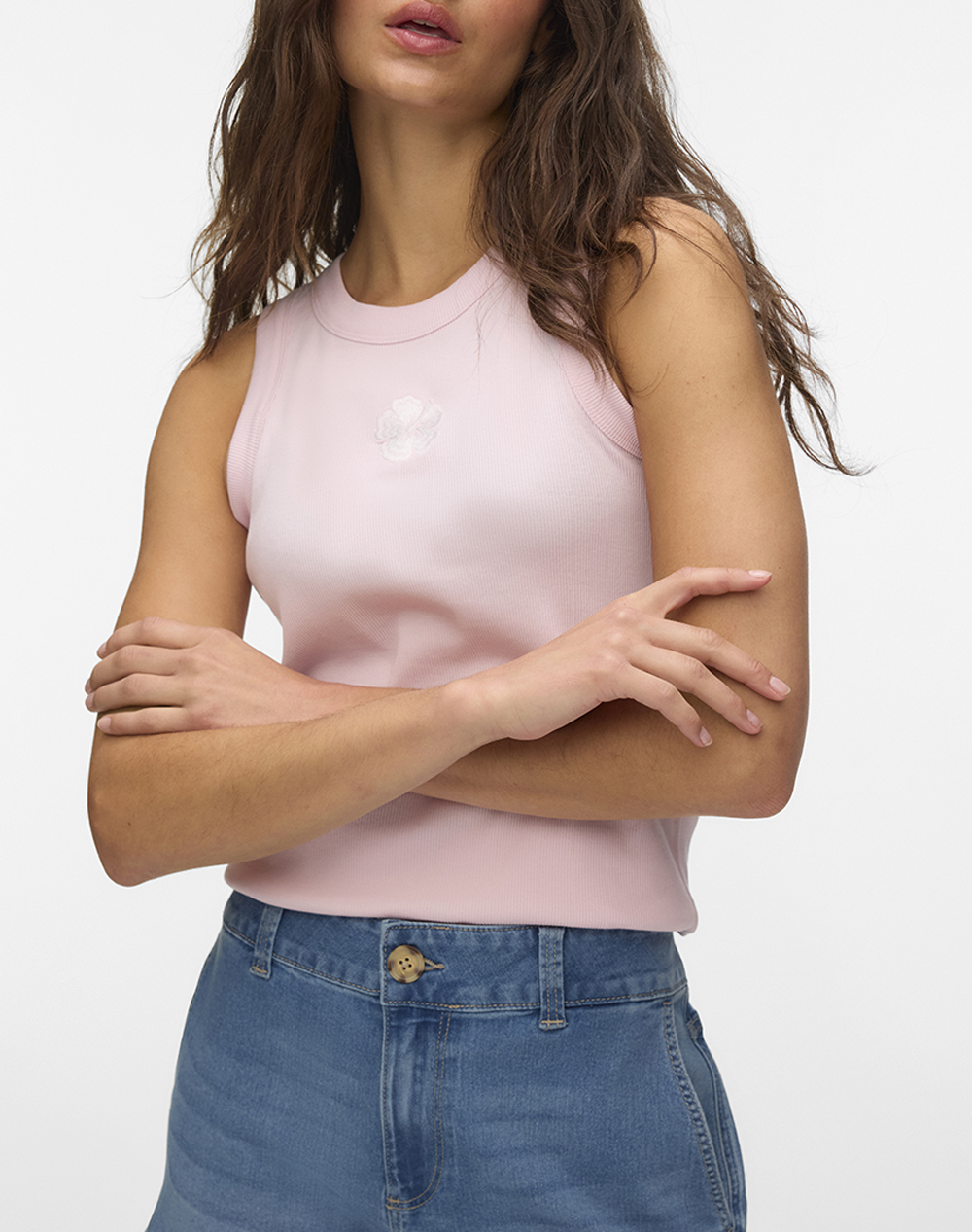 VERO MODA VMNIRA CAISA SL TANK TOP BOX JRS 10341982-Pink Pink
