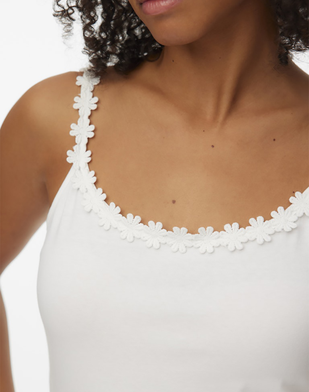 Vero Moda Vmflora Tank Top Jrs Box 10344798-Snow White Γυναικεία ρούχα μπλούζες Τοπ Κορμακια Politikos Shop Πολιτικός