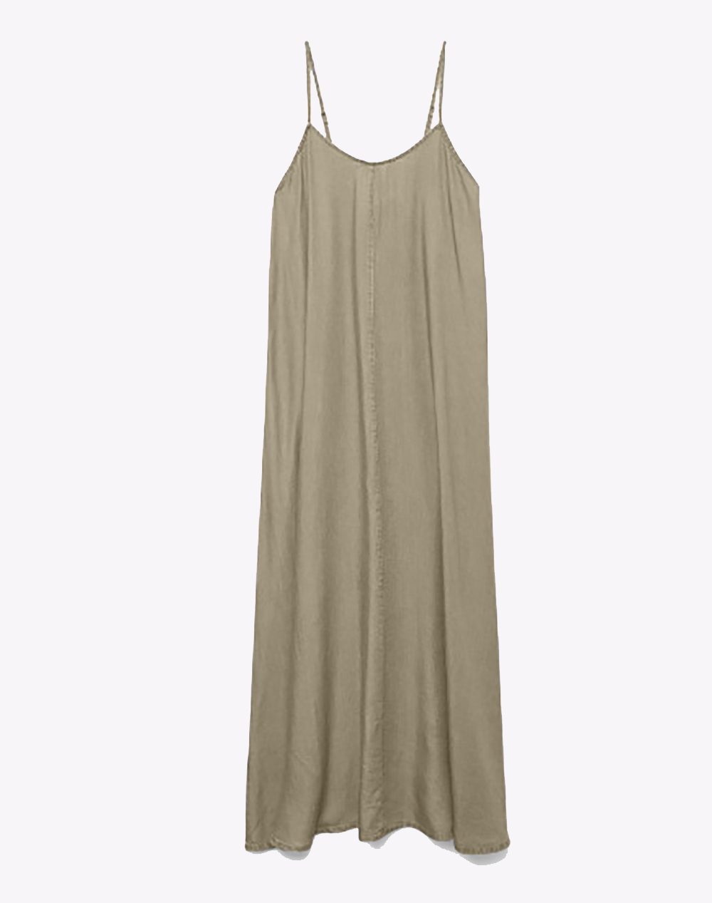 VERO MODA VMHARPER SL STRAP MAXI TENCEL DRESS GA 10283677-Silver Mink SandyBrown