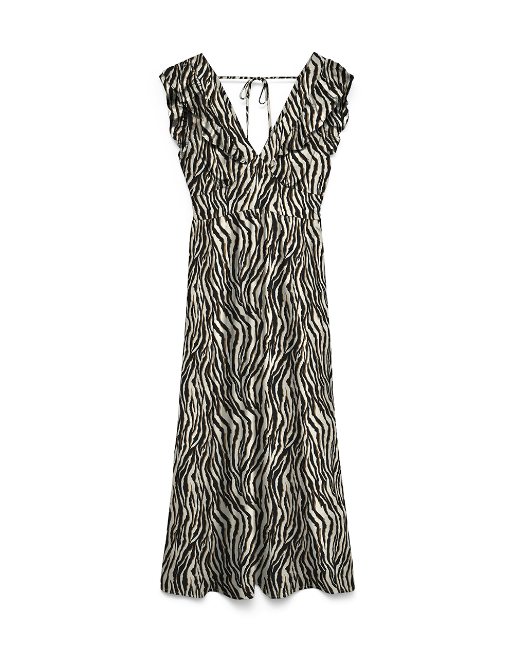 VERO MODA VMEASY JOY S/L DETAIL ANKLE DRESS WVN 10345505-OatmealDolly Multi