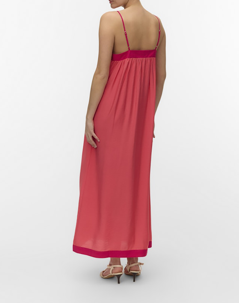 VERO MODA VERO MODA VMDENISE SINGLET ANKLE DRESS WVN BTQ GA 10329793-Coral ParadiseJAZZY Coral - 2