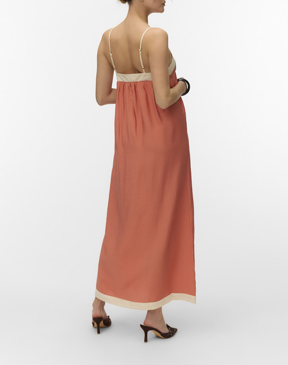 VERO MODA VERO MODA VMDENISE SINGLET ANKLE DRESS WVN BTQ GA 10329793-LangoustinoBIRCH DarkOrange - 2