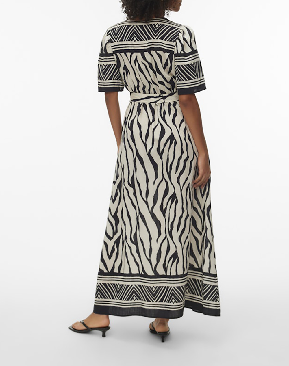 VERO MODA VERO MODA VMKAMILLE 2/4 ANKLE DRESS WVN BTQ BE 10347547-BlackKamilla Multi - 2