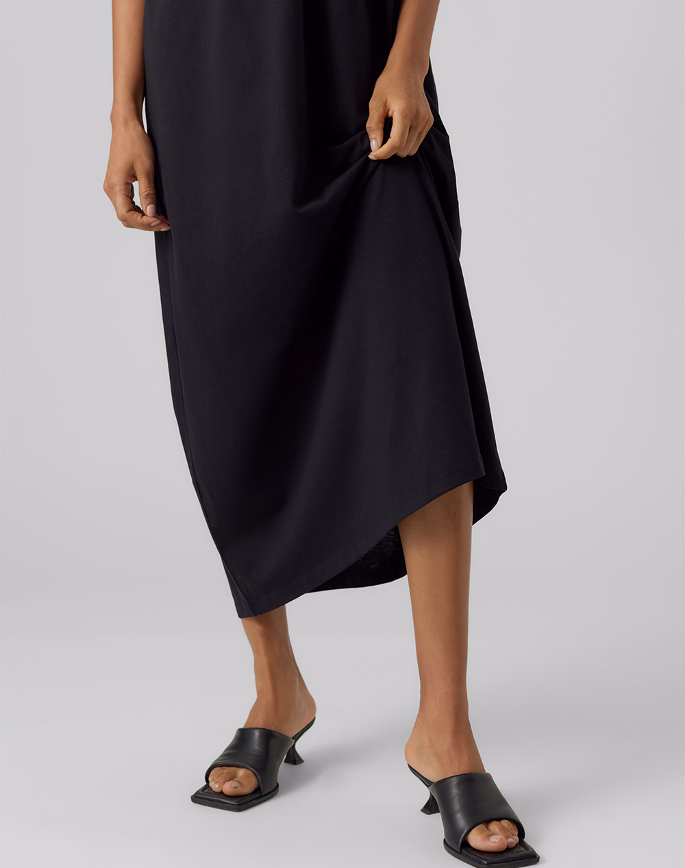 Vero Moda Vmluna Singlet Ankle Dress Noos 10286077-Black Black Γυναικεία ρούχα φορέματα Politikos Shop Πολιτικός