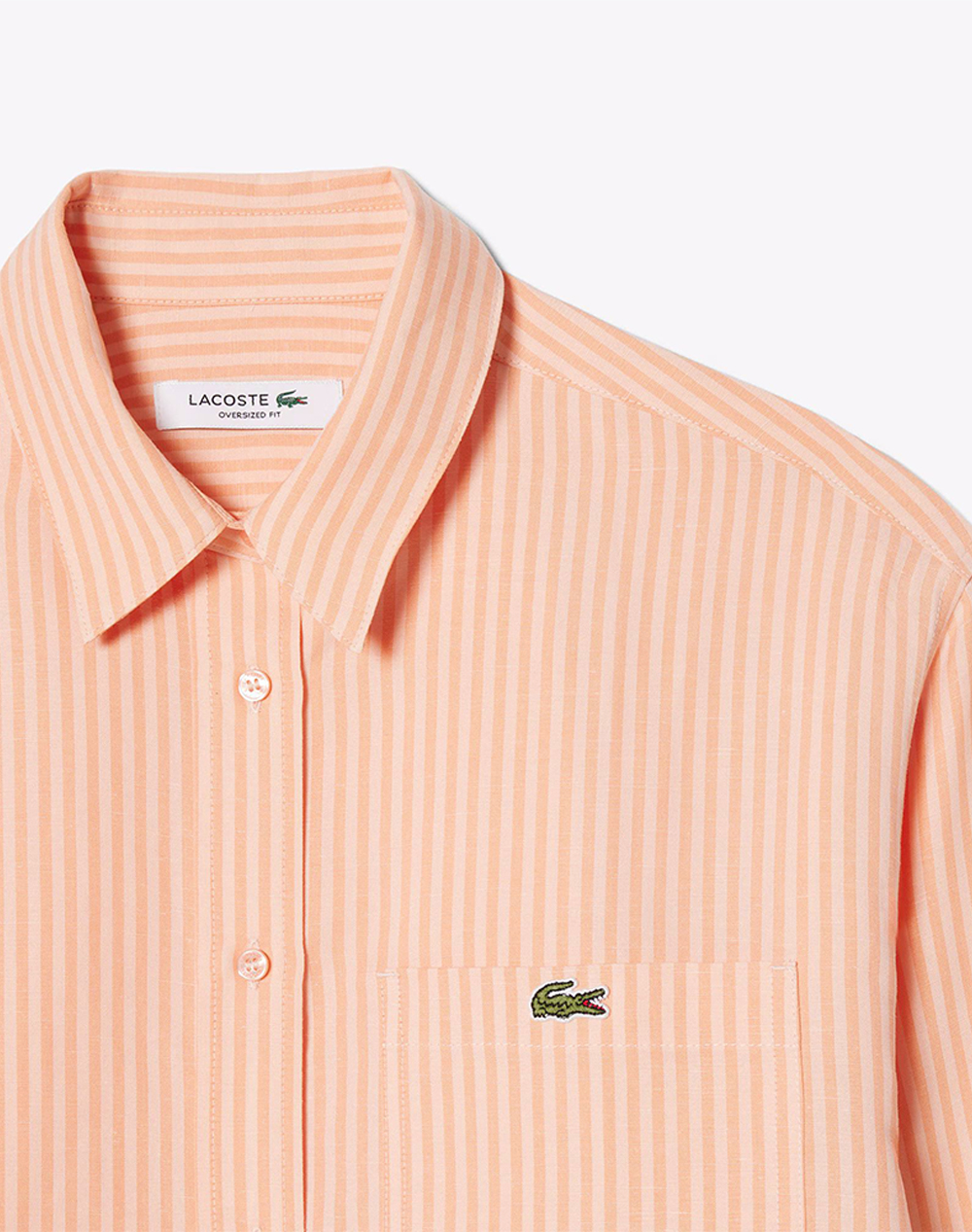 Lacoste Πουκαμισο Μμ Shirt Ls 3Cf1429-4Hi Coral Γυναικεία ρούχα πουκάμισα Politikos Shop Πολιτικός