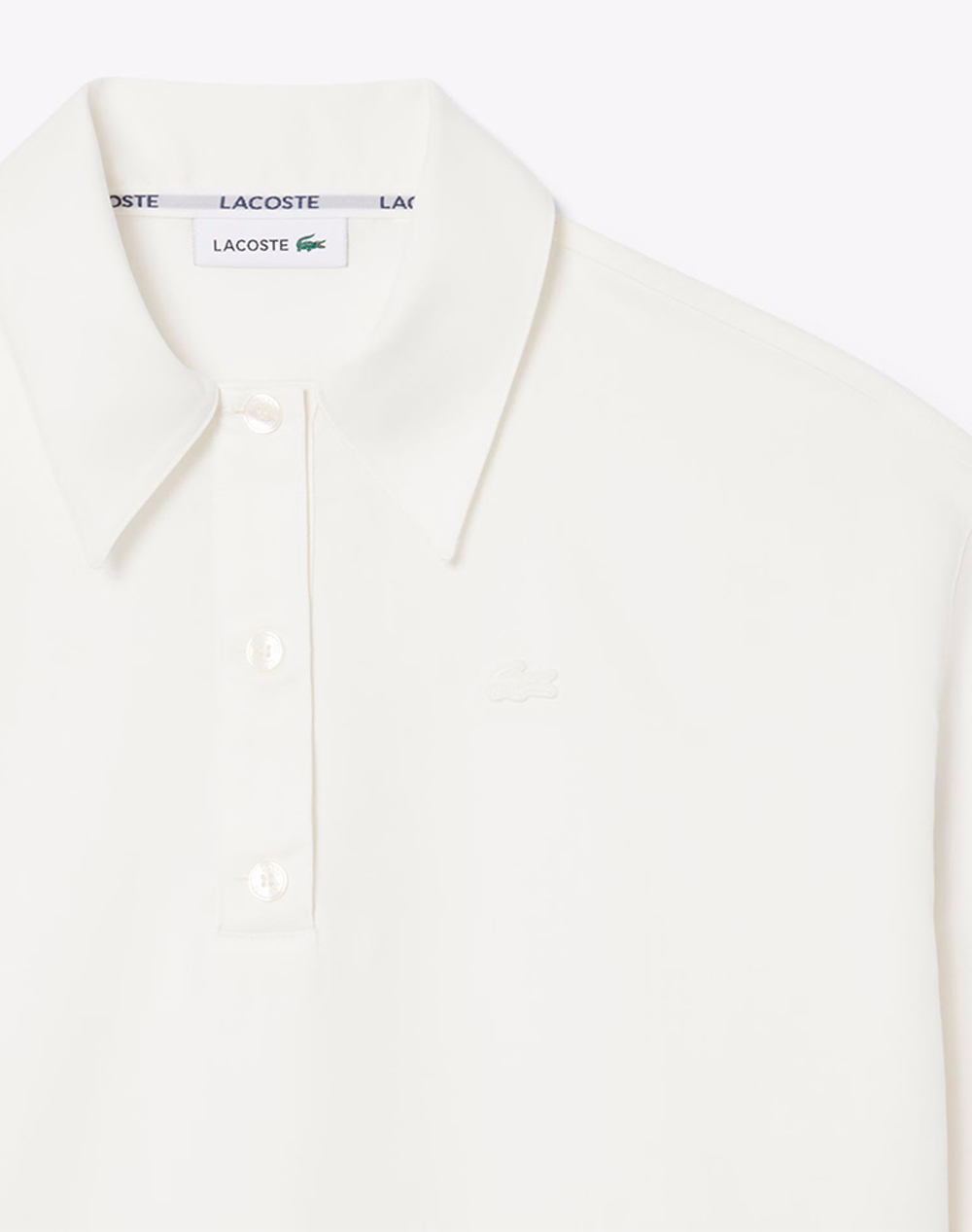 Lacoste Υποκαμισο Κμ Shirt Ss 3Cf0061-70V Offwhite Γυναικεία ρούχα πουκάμισα Politikos Shop Πολιτικός