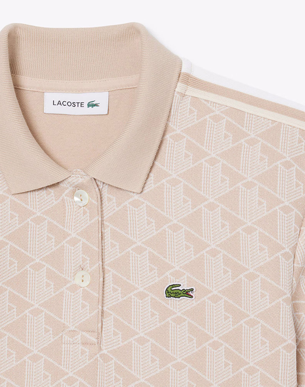 Lacoste Μπλούζα Πολο Κμ 3Df3364-8Gi Biege Γυναικεία ρούχα μπλούζες Polo Politikos Shop Πολιτικός