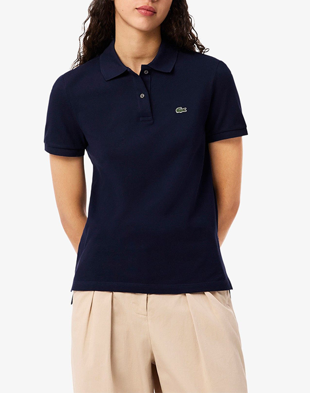 LACOSTE ΜΠΛΟΥΖΑ ΚΜ SHORT SLEEVED RIBBED COLLAR SHIRT 3PF7839-166 NavyBlue