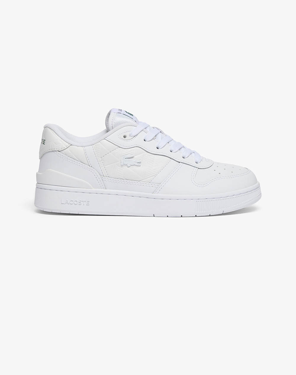 Lacoste Γυναικεία Sneakers Άσπρο Δέρμα Σουετ Ανακυκλωμένο Πολυεστέρα Πολυουρεθάνη
