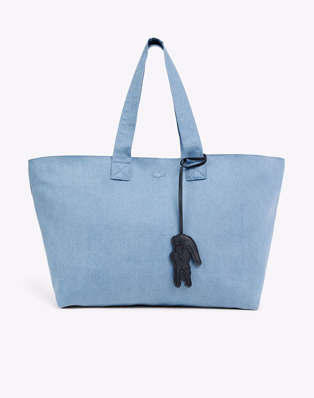 Lacoste Τσάντα Shopper Τζιν Ανοιχτό Μπλε Βαμβάκι