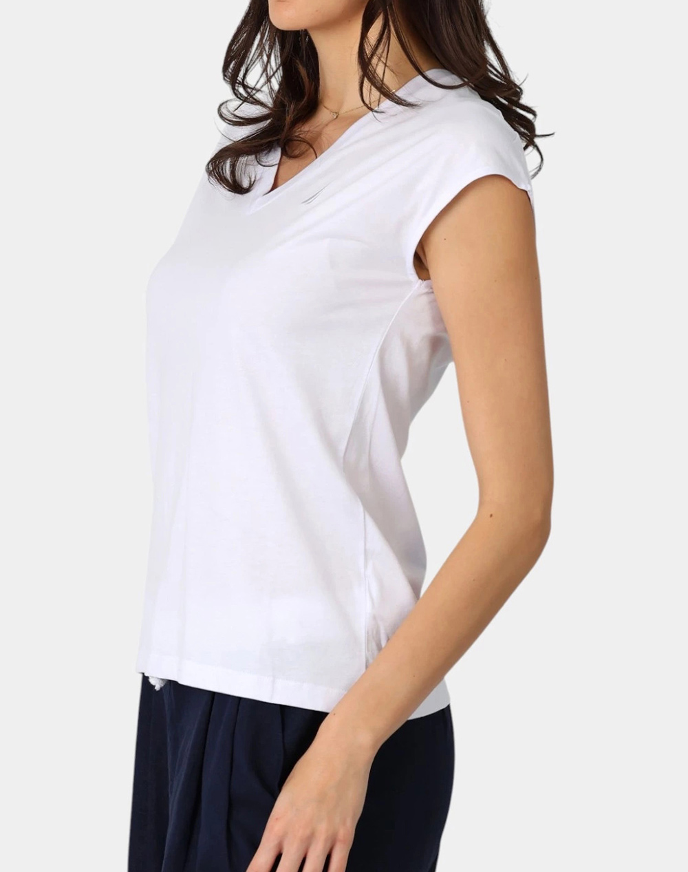 Nautica Μπλούζα T-Shirt Χμ Fia 3Ncn2W04471-White White Γυναικεία ρούχα μπλούζες Τ-Shirt Politikos Shop Πολιτικός