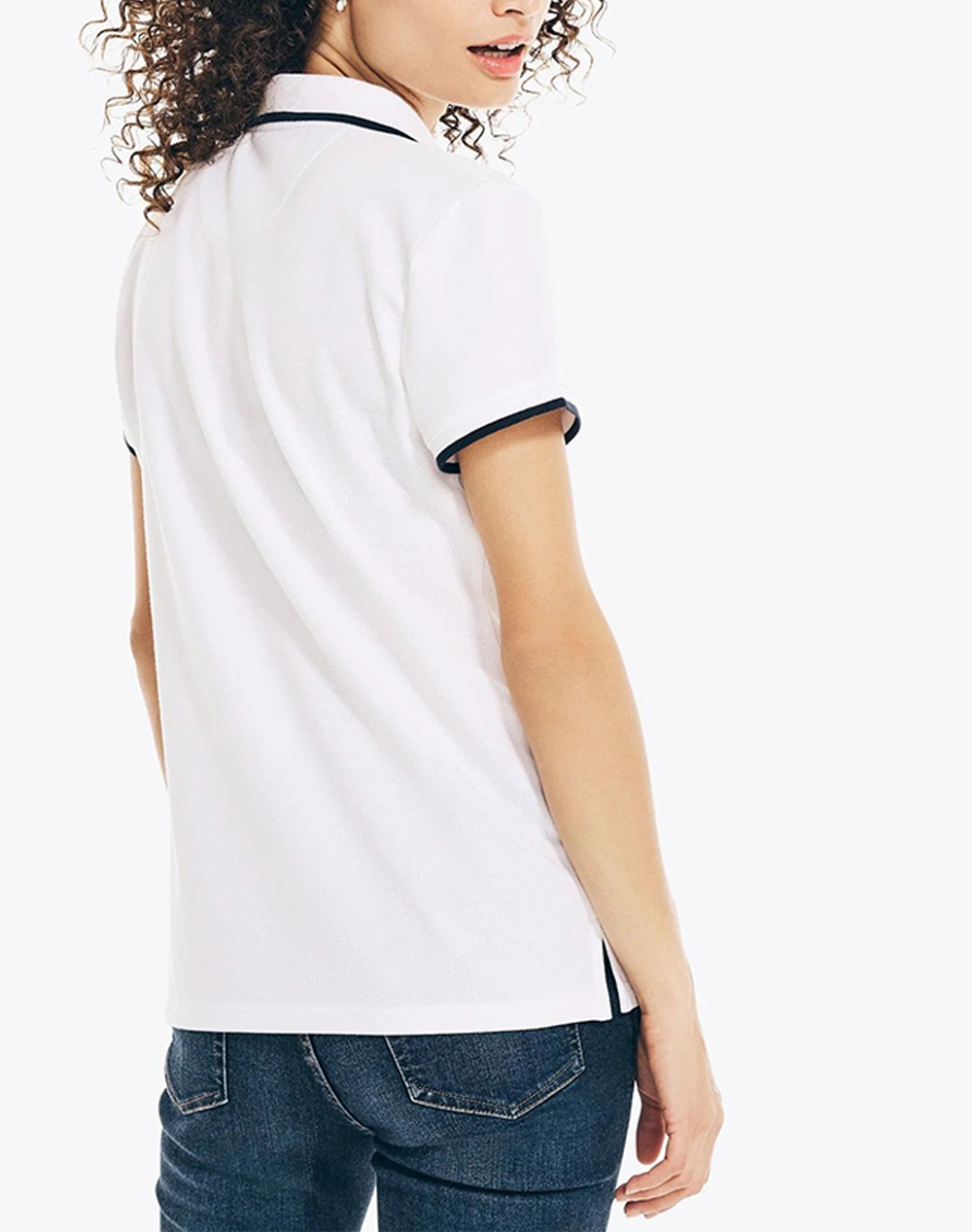 NAUTICA NAUTICA ΜΠΛΟΥΖΑ POLO ΚΜ S/S TIPPED SPLIT NECK OCEAN POLO 3NC15K133-1BW White - 2