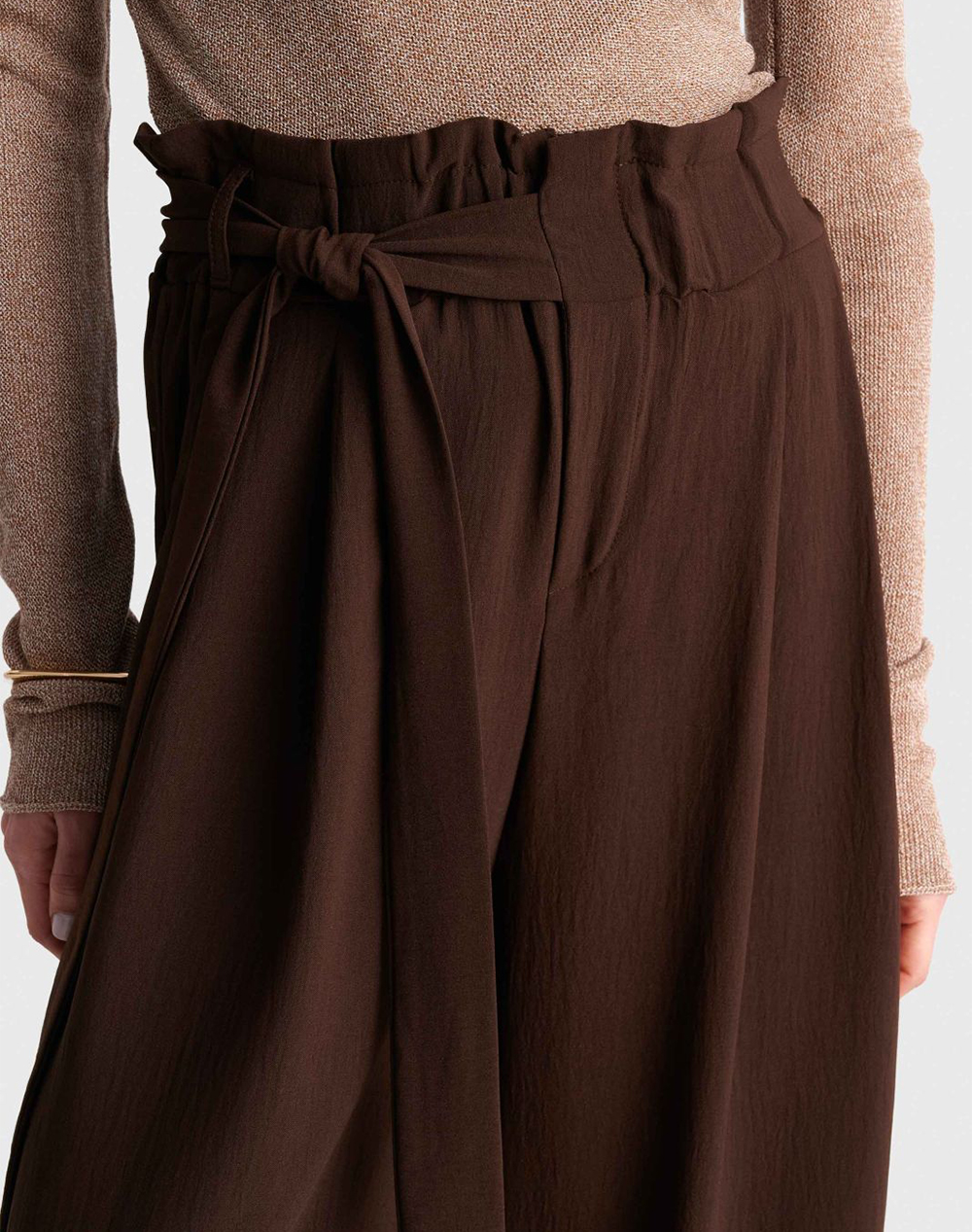 Ale Παντελόνι 82276010-Kafe Brown Γυναικεία ρούχα παντελόνια Υφασματινα Politikos Shop Πολιτικός