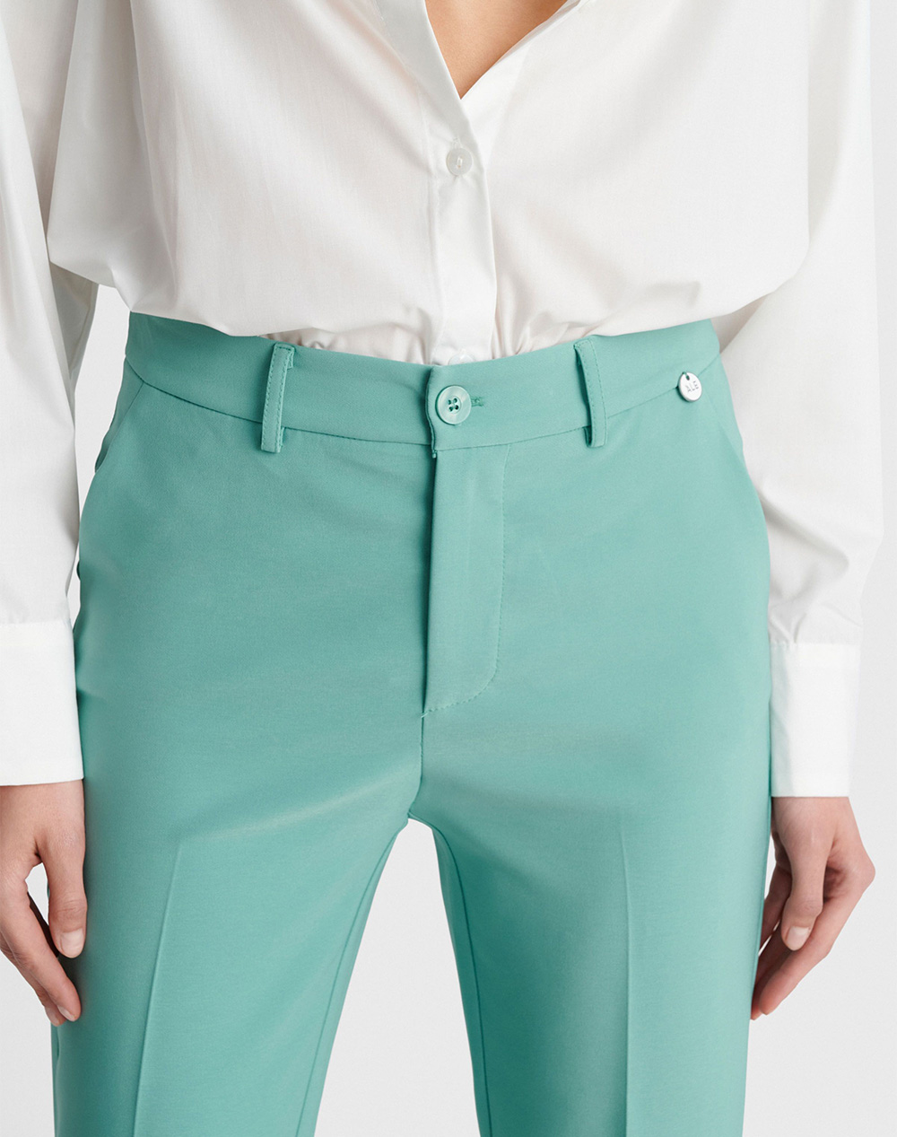 Ale Παντελόνι 82464062N-Menta Mintgreen Γυναικεία ρούχα παντελόνια Chinos Politikos Shop Πολιτικός