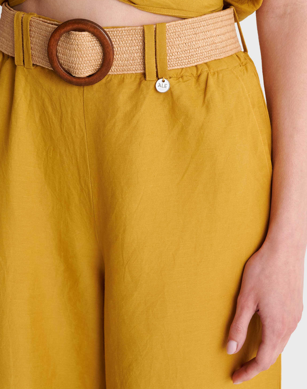 Ale Παντελόνι Ζωνη 8923371C-Kitri Yellow Γυναικεία ρούχα παντελόνια Υφασματινα Politikos Shop Πολιτικός
