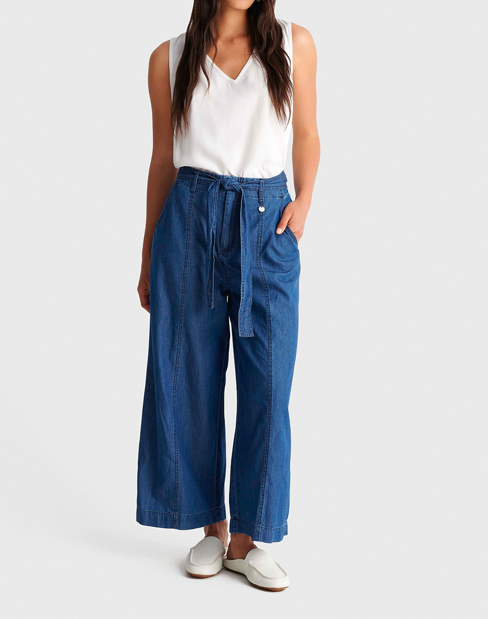 Ale Ζυπ Κυλοτ 8918756-Denim Denimblue Γυναικεία ρούχα παντελόνια Υφασματινα Politikos Shop Πολιτικός