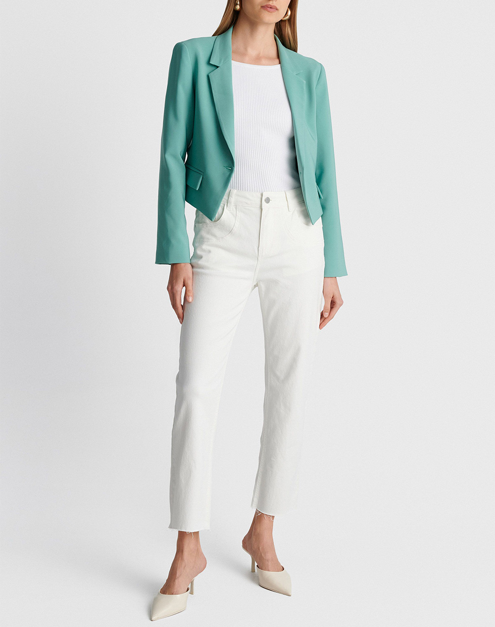 Ale Σακακι 82464615G-Menta Mintgreen Γυναικεία ρούχα Πανωφορια Σακακια Politikos Shop Πολιτικός
