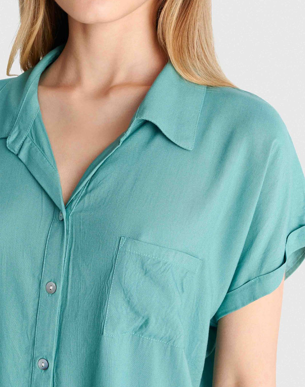 Ale Πουκαμισο 8907952M-Menta Mintgreen Γυναικεία ρούχα πουκάμισα Politikos Shop Πολιτικός