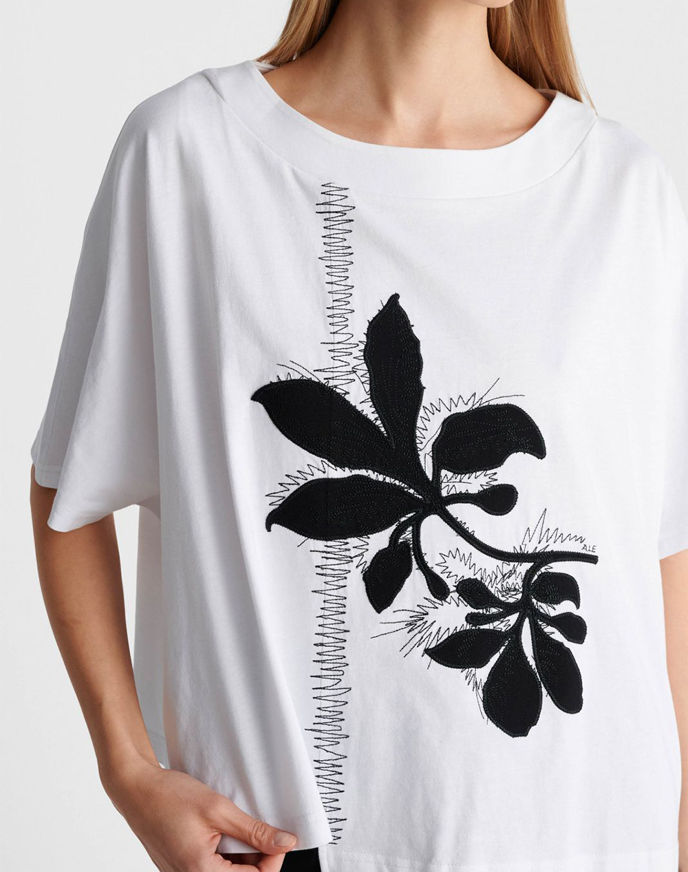 Ale Μπλούζα 8923134-Leyko White Γυναικεία ρούχα μπλούζες Τ-Shirt Politikos Shop Πολιτικός