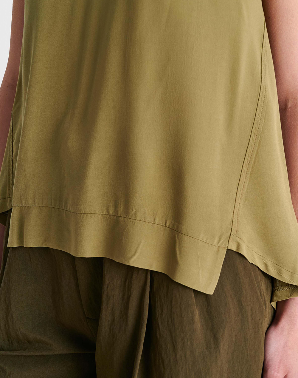 Ale Τοπ 100Βισκοζη 81002344-Lkhak Khaki Γυναικεία ρούχα μπλούζες Κορμακια Politikos Shop Πολιτικός
