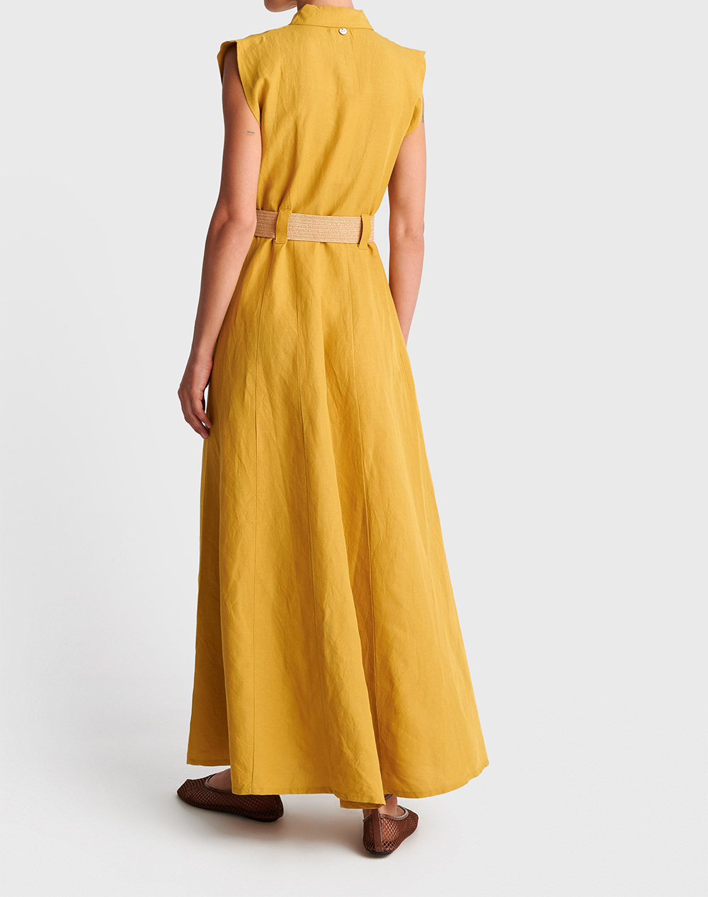ALE ALE ΦΟΡΕΜΑ ΜΑΚΡΥ ΜΟΝΟΧΡΩΜΟ 8923375-KITRI Yellow - 2