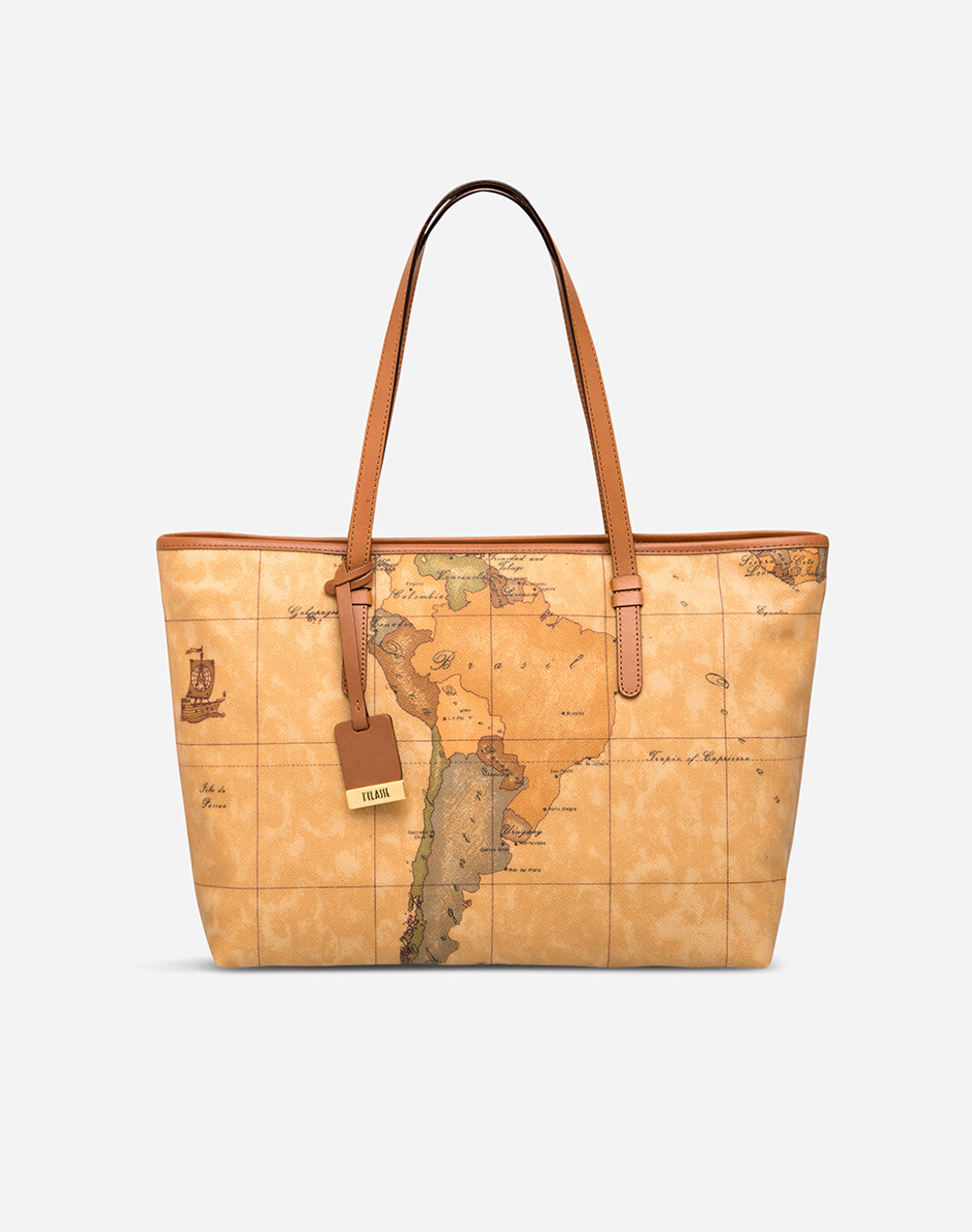 ALV.MARTINI SHOP.BAG80%PVC,CO20%LEATH.ITAL.ORIGIN CD007-6000-0010 Tan