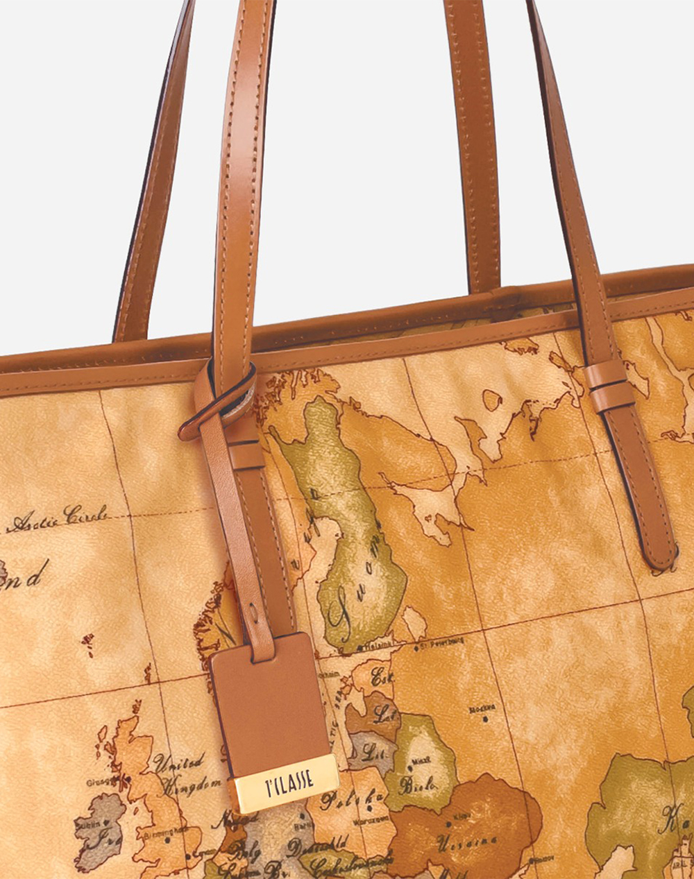 ALV.MARTINI SHOP.BAG80%PVC,CO20%LEATH.ITAL.ORIGIN CD007-6000-0010 Tan φωτογραφία