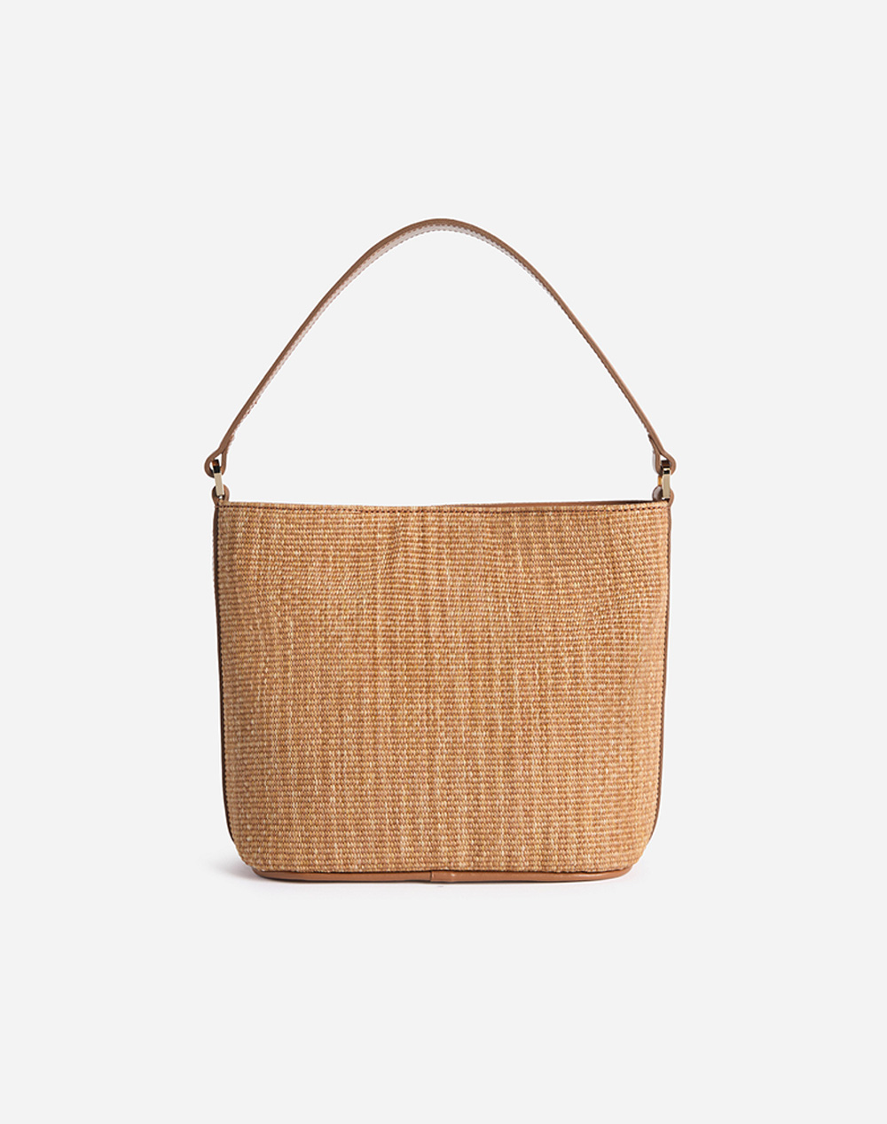 ALV.MARTINI BUCKET BAG 80%CO,PA20%LEATH. IT.ORIGIN LLE93-9925-0970 Tan φωτογραφία