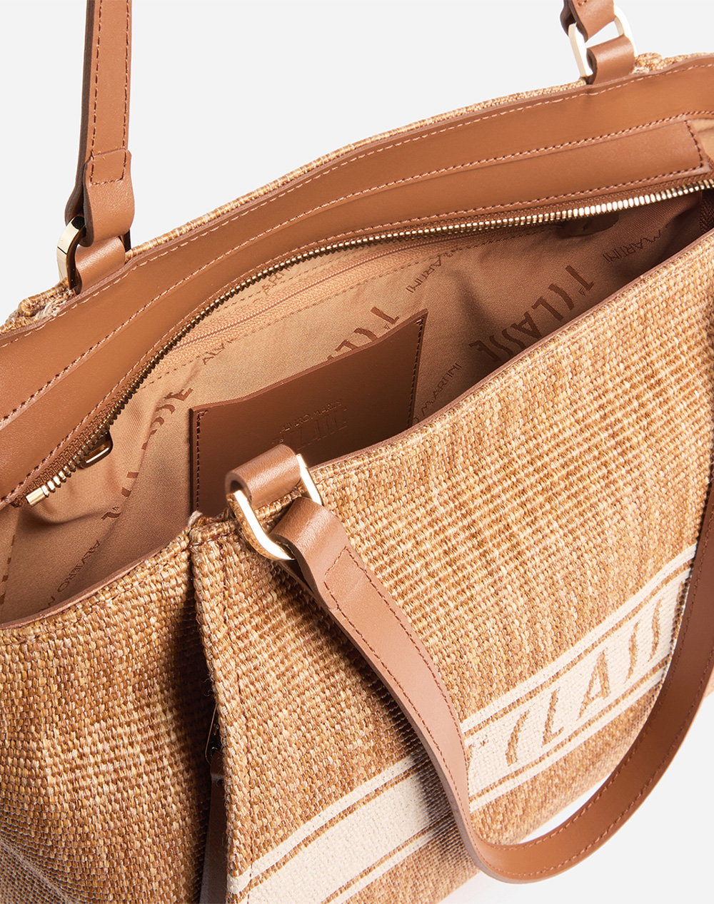 ALV.MARTINI SHOP.BAG 80%CO,PA20%LEATH. IT.ORIGIN LLE90-9925-0970 Tan φωτογραφία