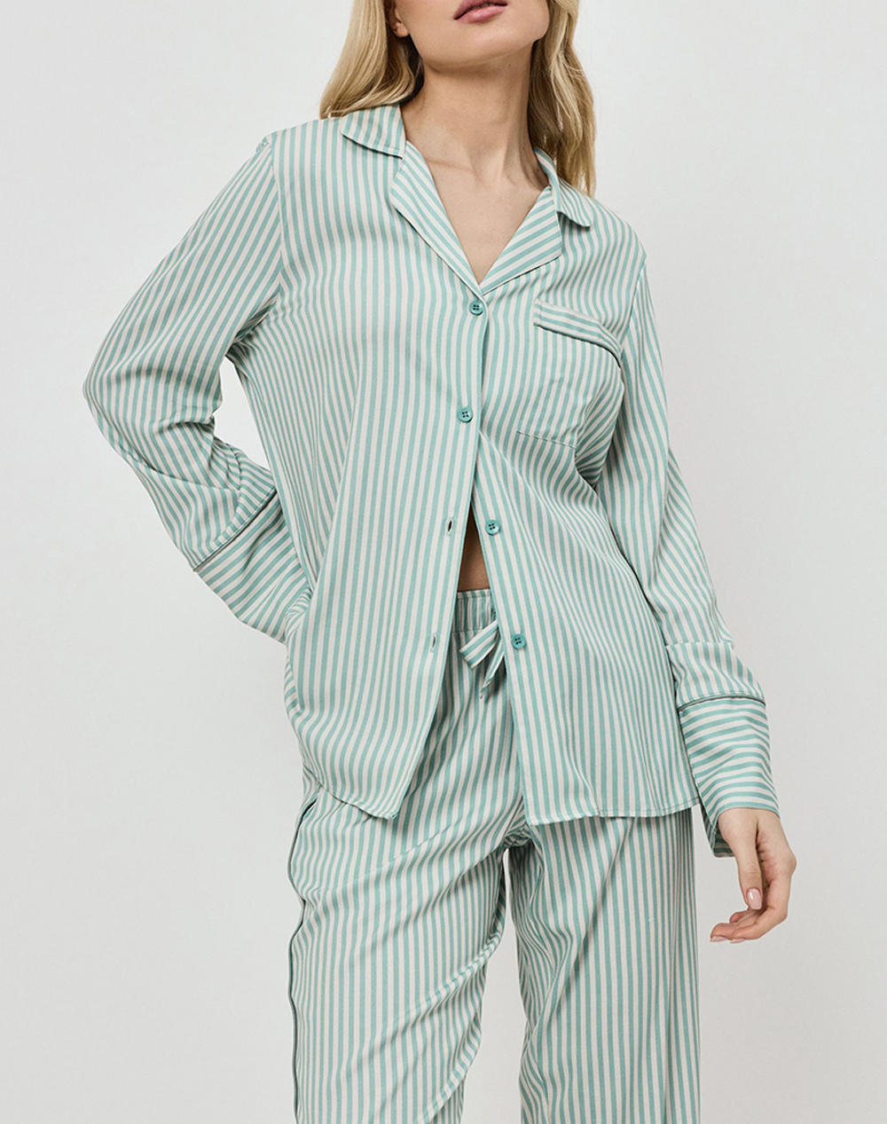 Aruelle Moss Pj Long Ss26 39 01 23 952-Green Beige Green Γυναικεία Homewear Πιτζαμες Politikos Shop Πολιτικός