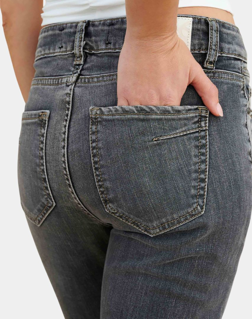 Attrattivo Παντελόνι 9923038-Gri Denimgray Γυναικεία ρούχα παντελόνια Jean 5P Cargo Politikos Shop Πολιτικός