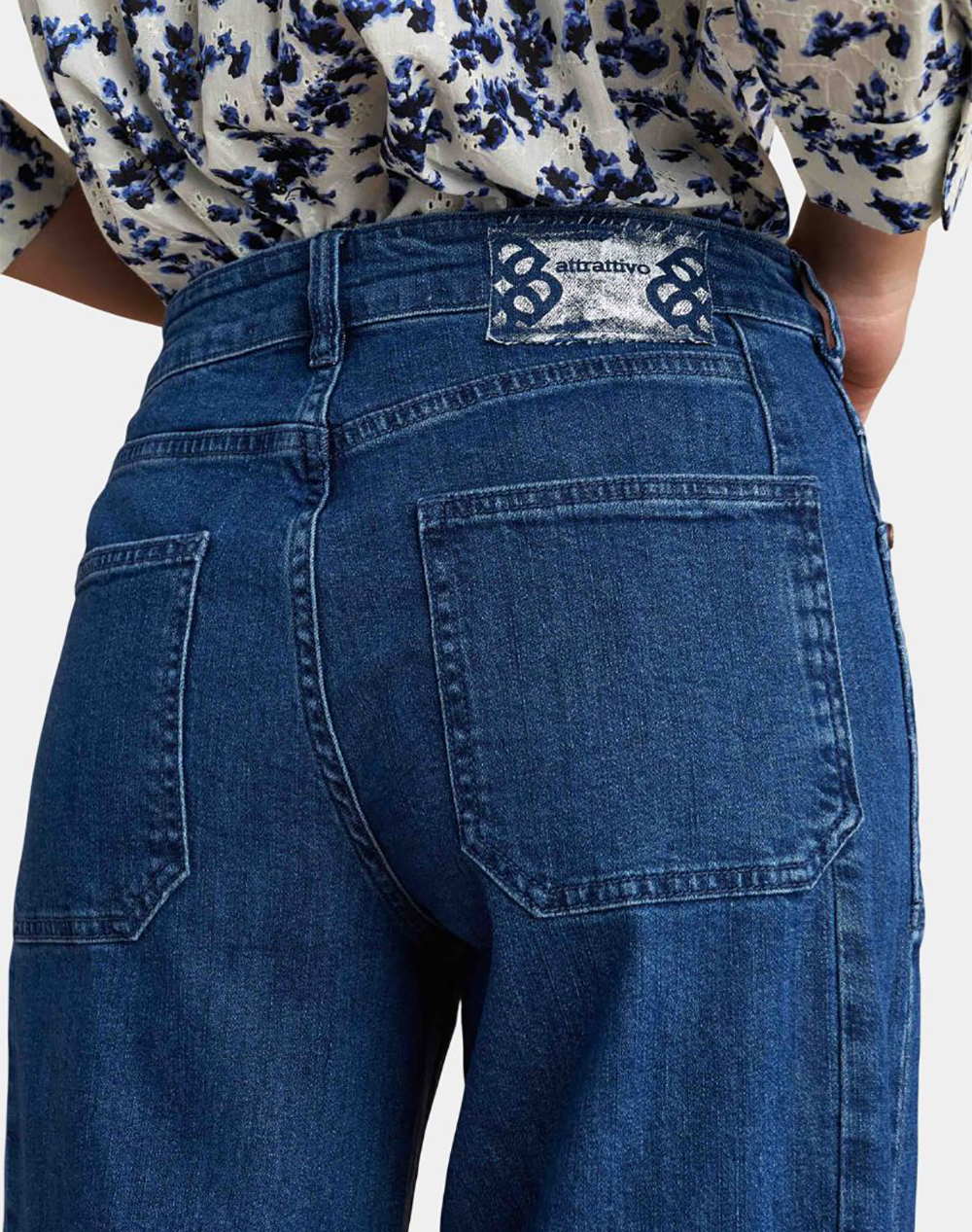 Attrattivo Παντελόνι 9922930-Mple Denimblue Γυναικεία ρούχα παντελόνια Jean 5P Cargo Politikos Shop Πολιτικός