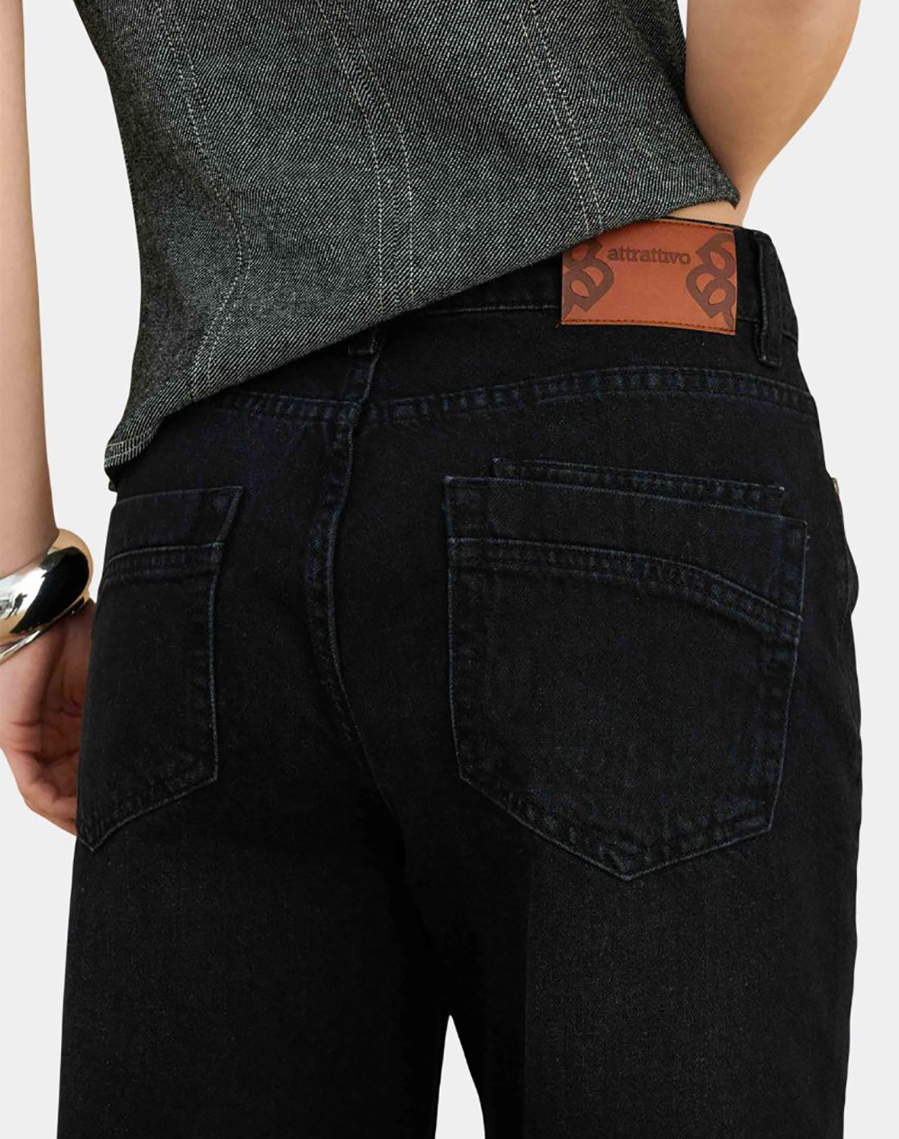 Attrattivo Παντελόνι 9923036-Mayro Denimblack Γυναικεία ρούχα παντελόνια Jean 5P Cargo Politikos Shop Πολιτικός