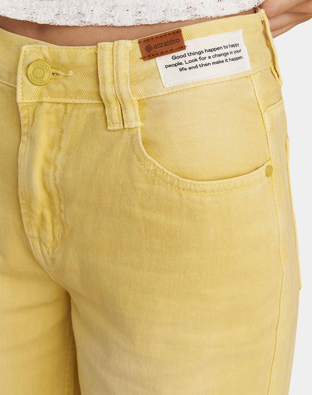 Attrattivo Παντελόνι 9922984-Kitri Yellow Γυναικεία ρούχα παντελόνια Jean 5P Cargo Politikos Shop Πολιτικός