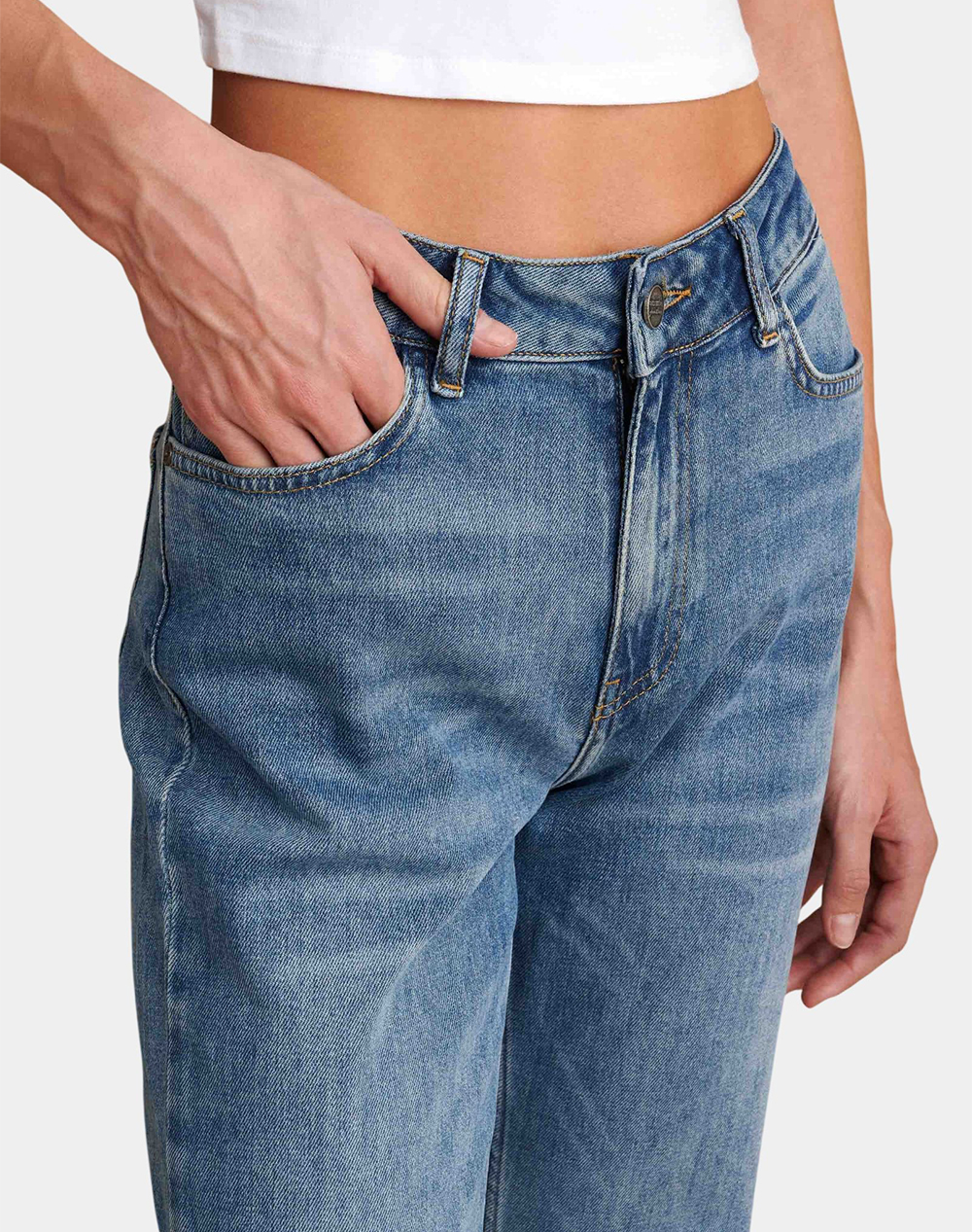 Attrattivo Παντελόνι 9916407-Mple Denimblue Γυναικεία ρούχα παντελόνια Jean 5P Cargo Politikos Shop Πολιτικός