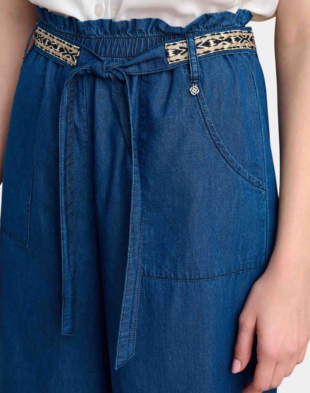 Attrattivo Ζυπ Κυλοτ 9918755-Mple Denimblue Γυναικεία ρούχα παντελόνια Jean 5P Cargo Politikos Shop Πολιτικός