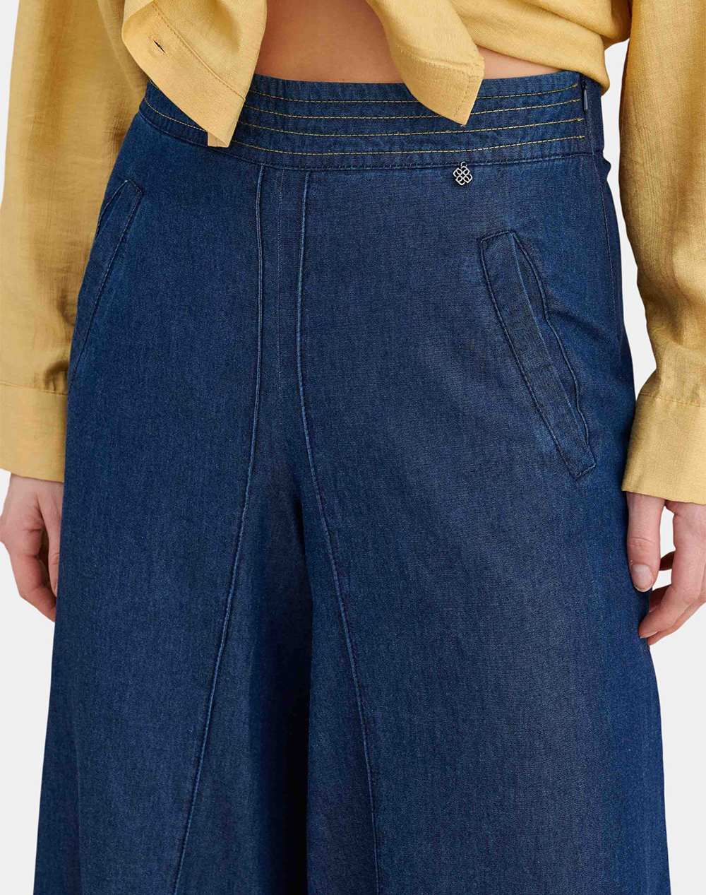 Attrattivo Παντελονα 91253019-Mple Denimdarkblue Γυναικεία ρούχα παντελόνια Jean 5P Cargo Politikos Shop Πολιτικός