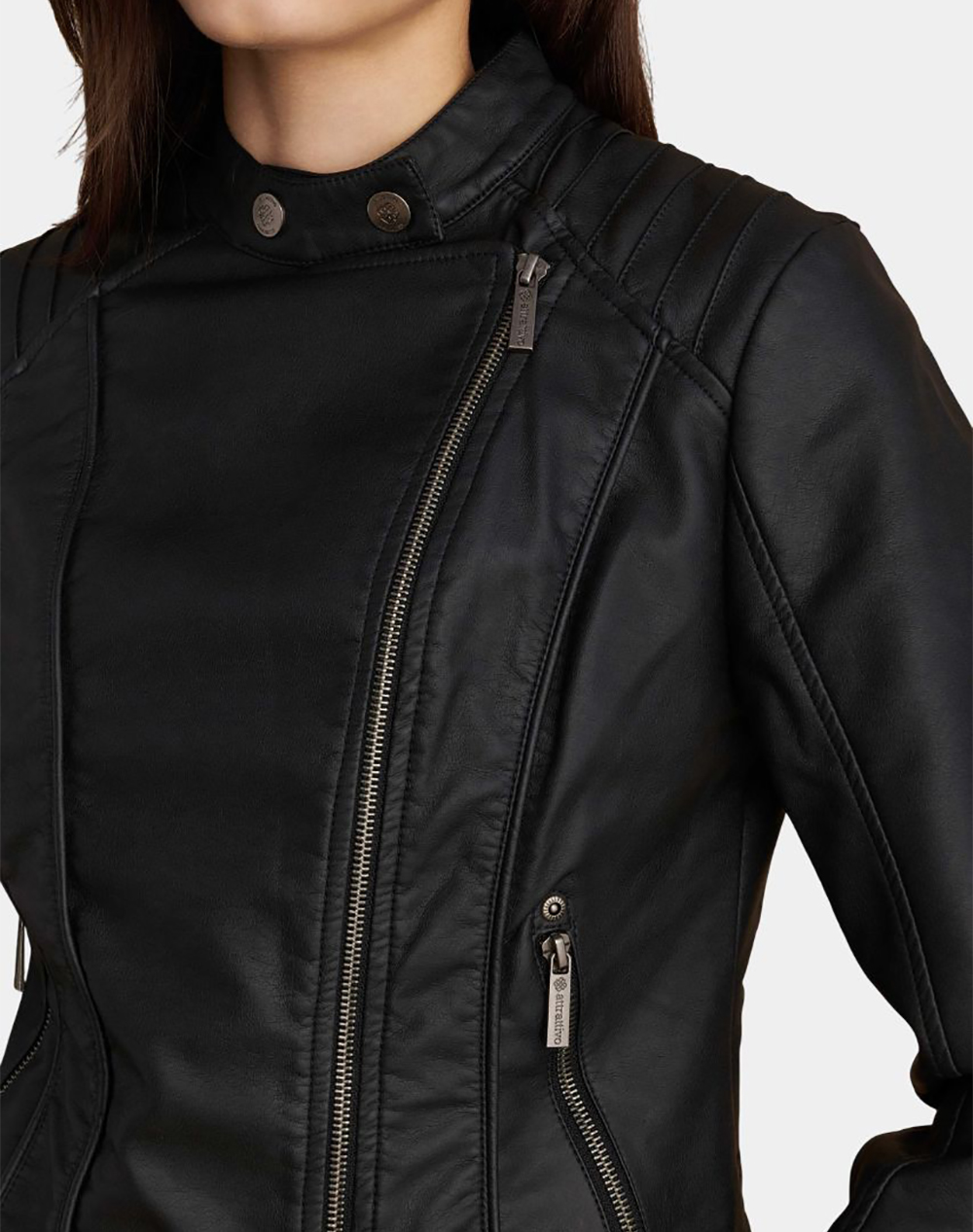 Attrattivo Μπουφάν 9922939-Mayro Black Γυναικεία ρούχα Πανωφορια μπουφάν Politikos Shop Πολιτικός