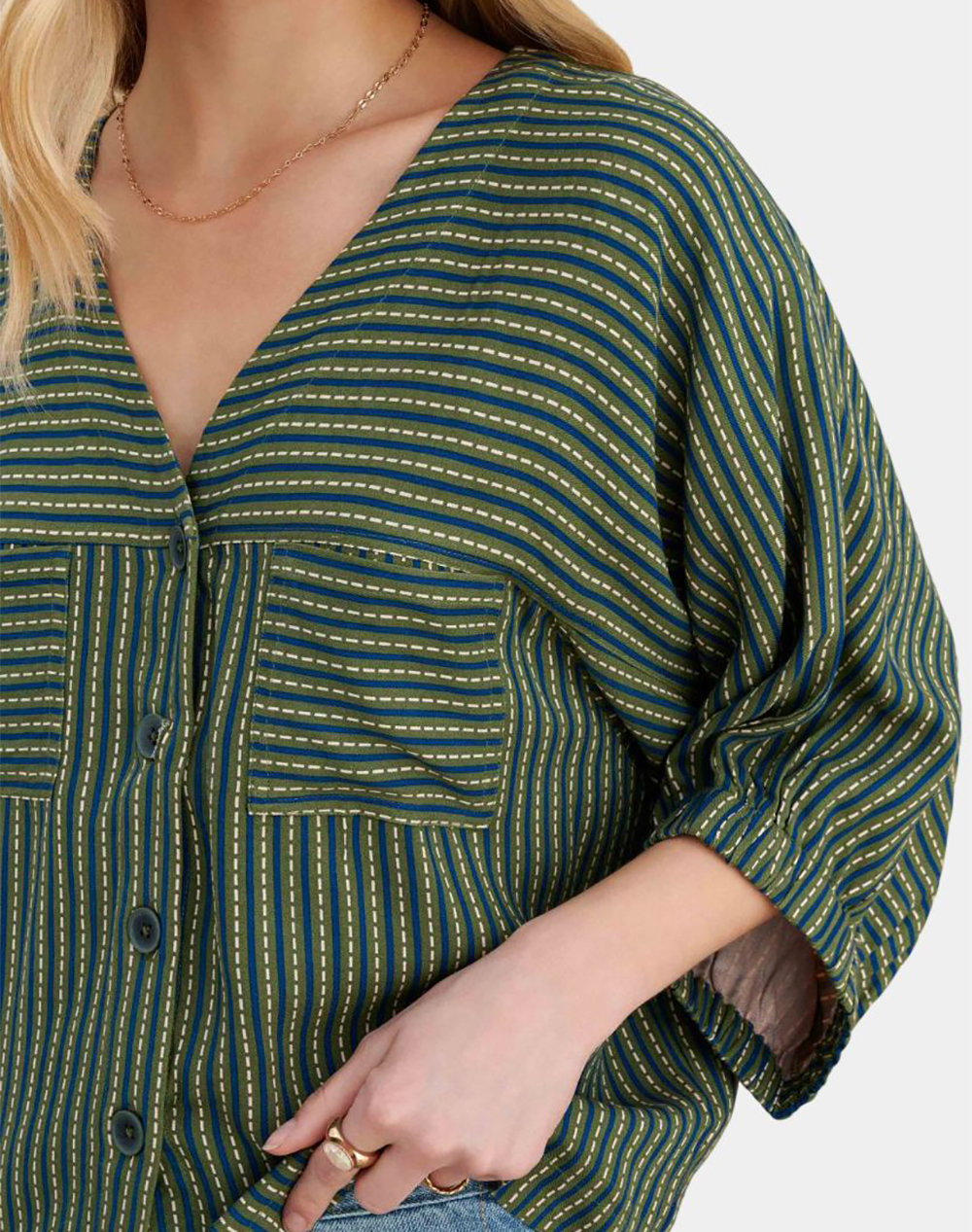 ATTRATTIVO ΠΟΥΚΑΜΙΣΟ 9923099-XAKI Khaki φωτογραφία