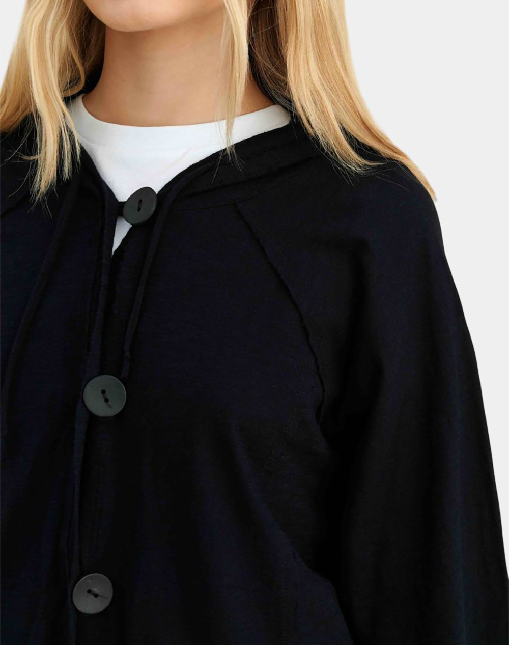 Attrattivo Ζακέτα 9836606-Mayro Black Γυναικεία ρούχα μπλούζες Τοπ Κορμακια Politikos Shop Πολιτικός