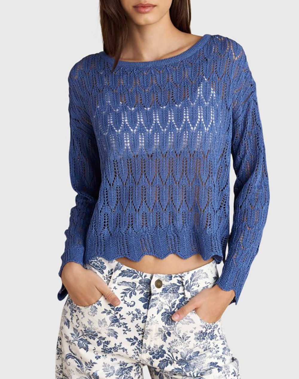 ATTRATTIVO ΜΠΛΟΥΖΑ 9P20752E-OCBLU OceanBlue