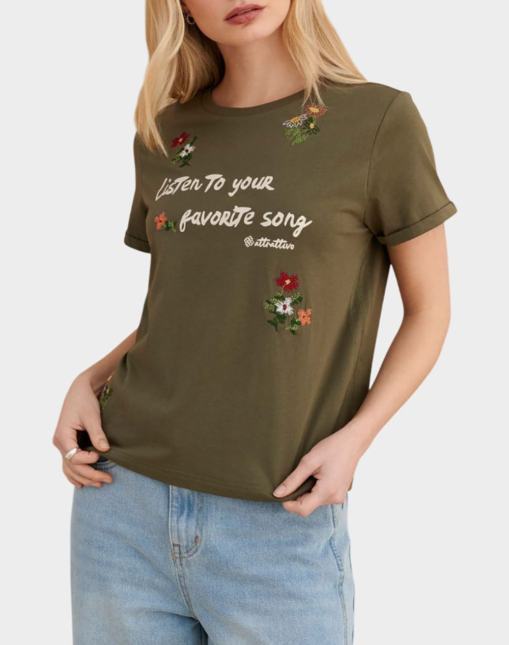 Attrattivo ATTRATTIVO ΜΠΛΟΥΖΑ 9923148-XAKI Khaki