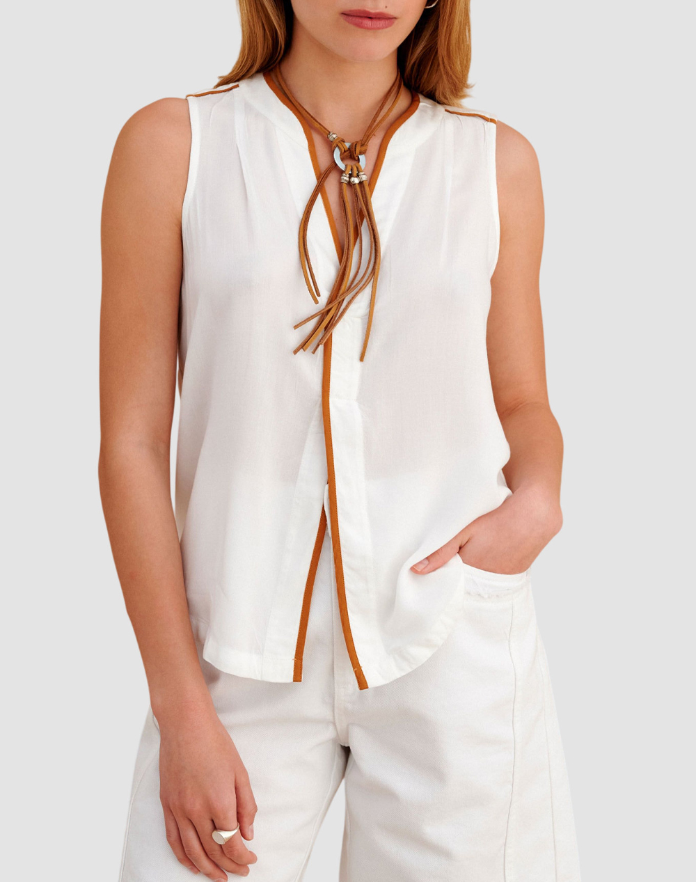 ATTRATTIVO ΤΟΠ&ΚΟΛΙΕ 100ΒΙΣΚΟΖΗ 9923499-EKROY OffWhite