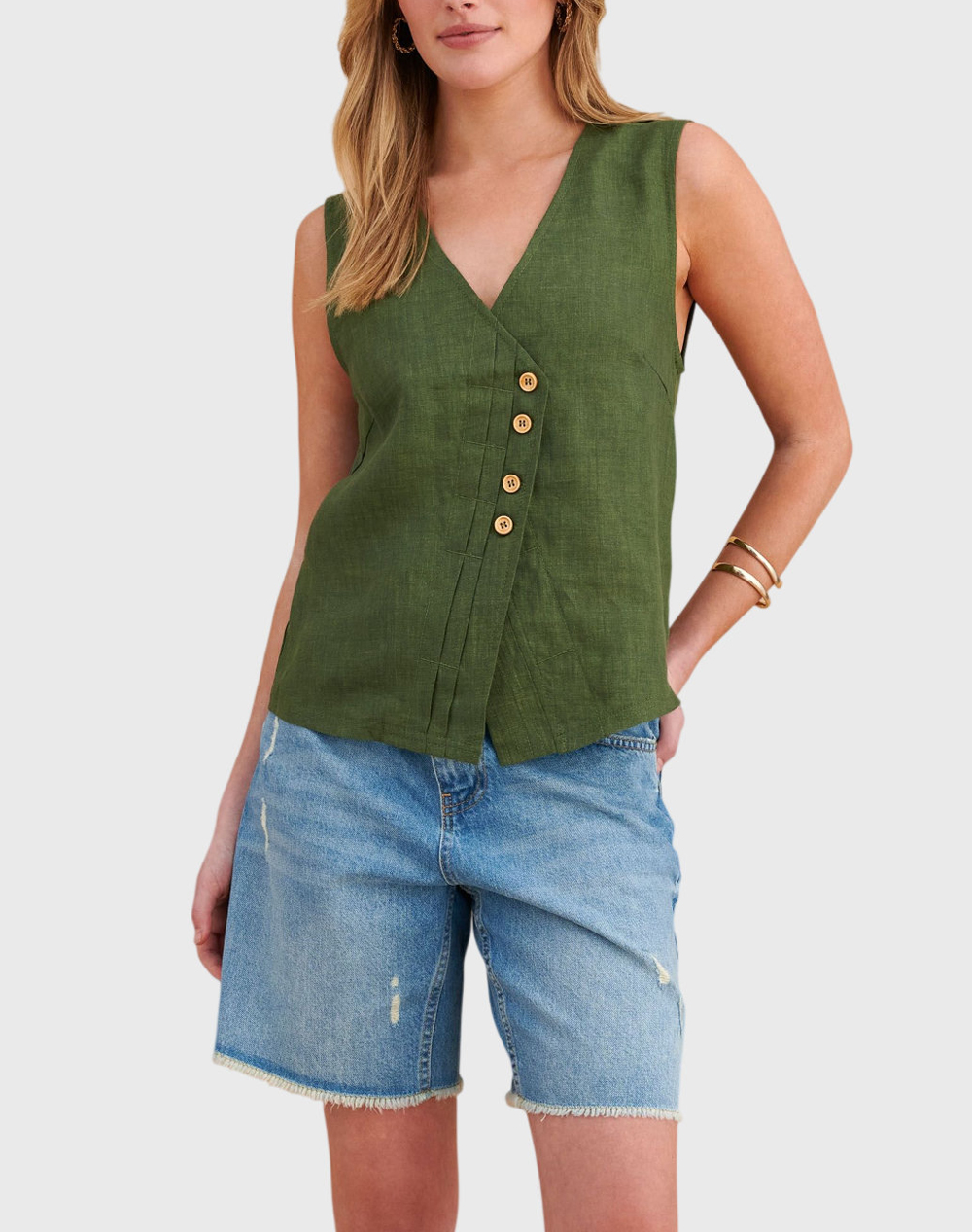Attrattivo Τοπ 9923079-Prasi Green Γυναικεία ρούχα μπλούζες Κορμακια Politikos Shop Πολιτικός