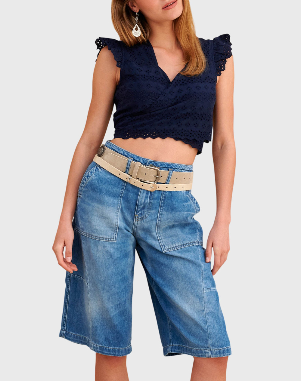 Attrattivo Τοπ 100Βαμβακι 9923561-Mple Darkblue Γυναικεία ρούχα μπλούζες Κορμακια Politikos Shop Πολιτικός