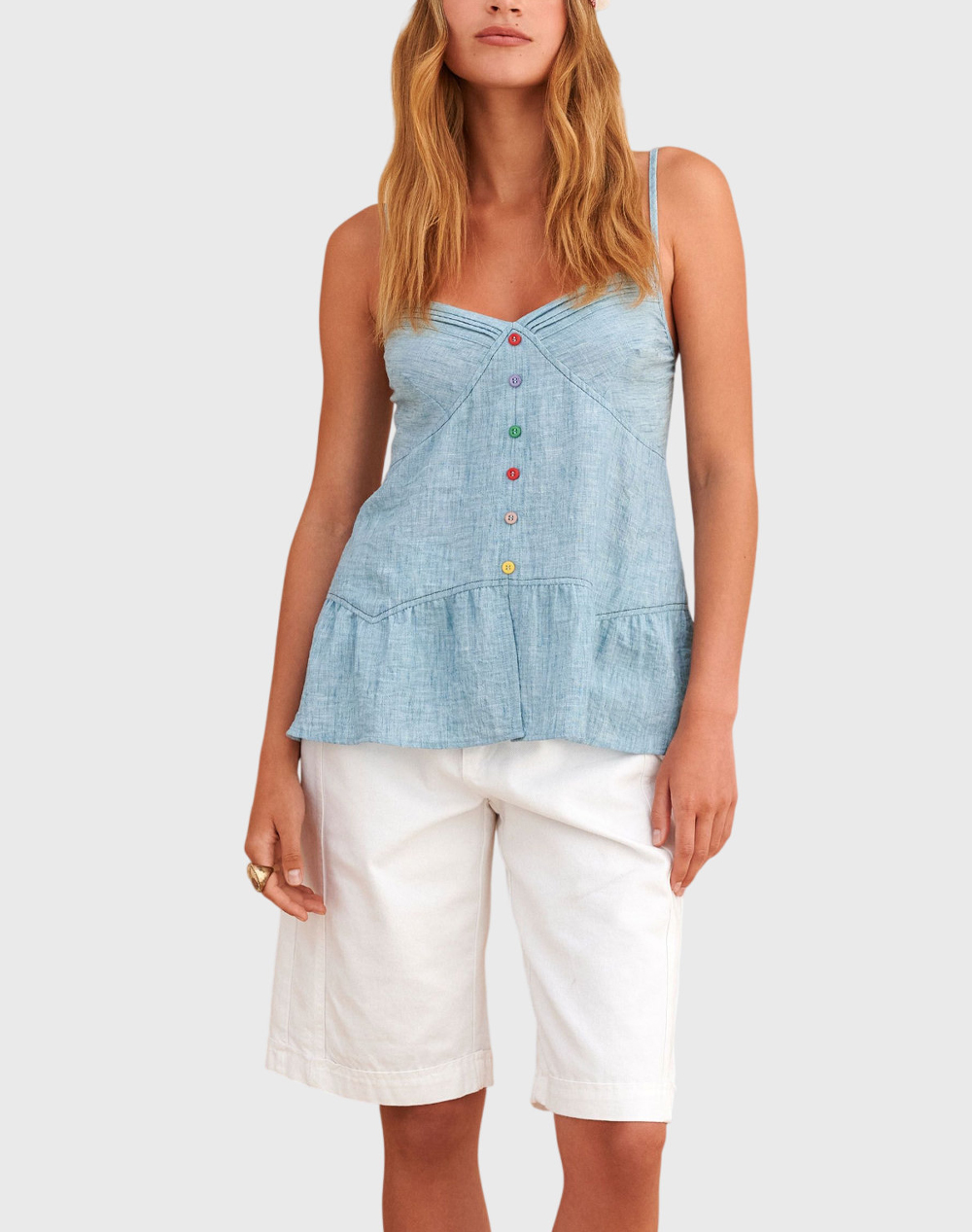 Attrattivo Τοπ 91149243-Tzhn Denimlightblue Γυναικεία ρούχα μπλούζες Κορμακια Politikos Shop Πολιτικός