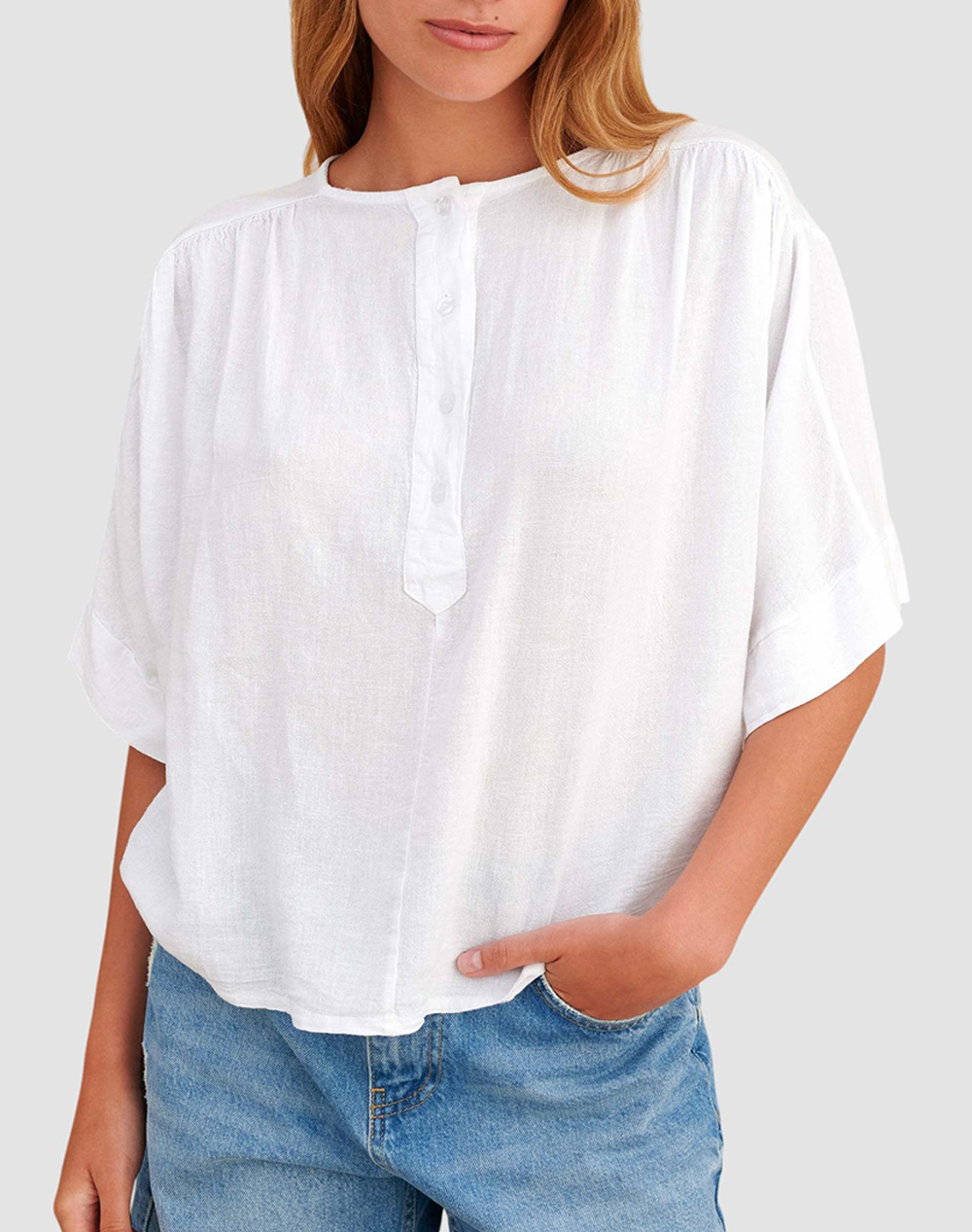 ATTRATTIVO ΤΟΥΝΙΚ 70ΒΙΣΚ30ΛΙΝΟ 9924379-LEYKO White
