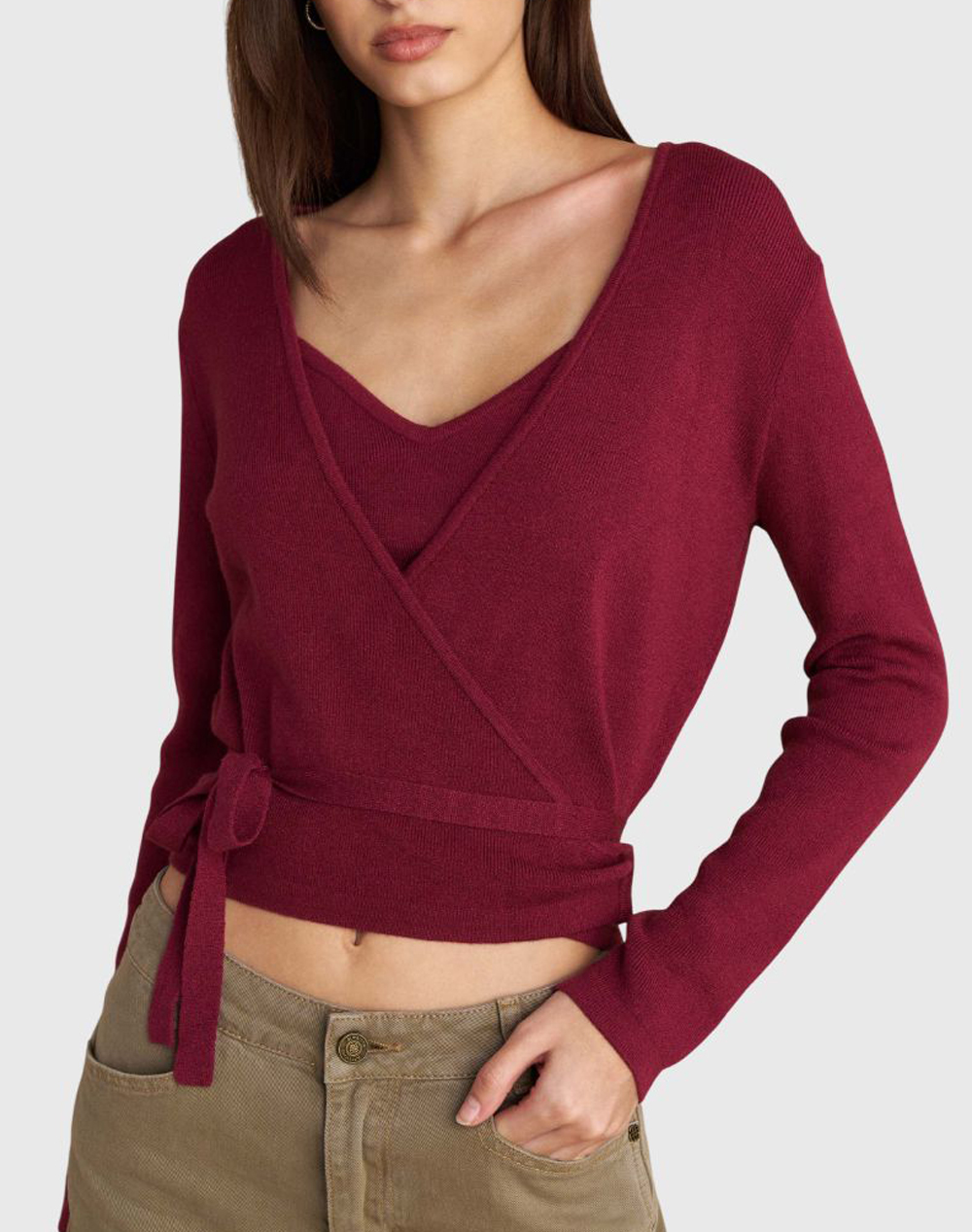 ATTRATTIVO ΖΑΚΕΤΑ&ΜΠΛΟΥΖΑ ΣΕΤ 9P23401-CHERR Bordeux