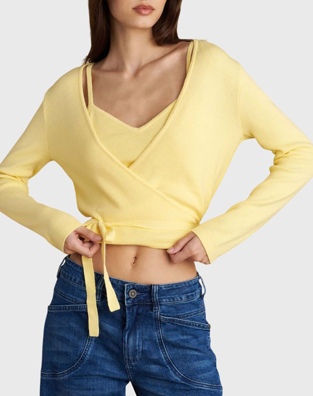 ATTRATTIVO ΖΑΚΕΤΑ&ΜΠΛΟΥΖΑ ΣΕΤ 9P23401-KITRI Yellow